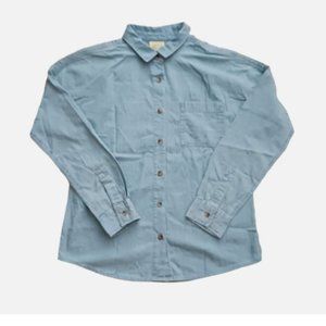 Thereabouts Youth girl's Shirt Size XL / 16  Long Sleeve Denim blue Cotton